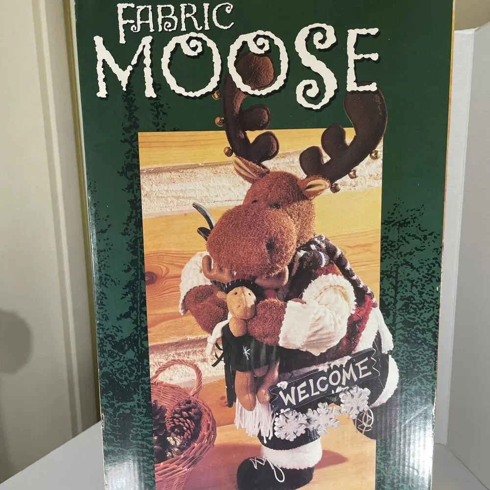 Costco Frabric Moose Welcome Christmas Moose Plush 26”